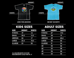 Size Charts The Aquabats