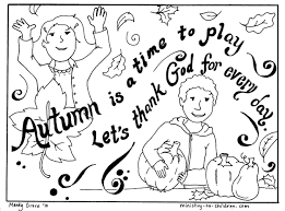 Happy thanksgiving hand drawn cartoon doodles vector. Autumn Coloring Page Let S Thank God Easy Printable Pdf Ministry To Children