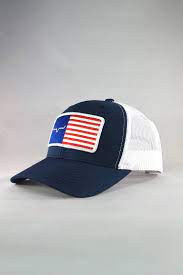 Kimes Ranch Navy White American Trucker Cap Navy And White Trucker Cap Cap