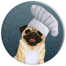 Pug Chef Cute Dog In A Chef Hat Popsockets Grip And Stand For Phones And Tablets Cute Dogs Pug Mom Pugs