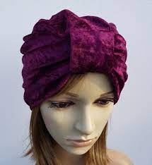 Velvet Turban For Women Top Knotted Turban Hat Full Turban Stretchy Turban Hat Elegant Fashion Turban Turbans For Women Velvet Turban Turban Hat