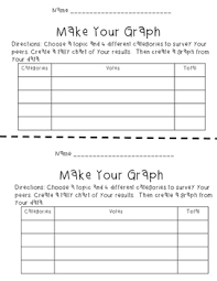 Create Your Own Survey Bar Graphs Pictographs Line Plots Tally Charts