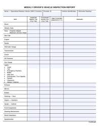 Inspection sheets template barrest info. 8 Weekly Vehicle Inspection Form Templates In Pdf Free Premium Templates
