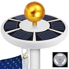 The light has a sensor feature that turns the light on automatically at dusk. Supersellers Solar Flag Pole Light 42 Led Flag Pole Lights Solar Powered Night Light Flagpole Downlight Lighting For 15 To 25 Ft Top Walmart Com Walmart Com