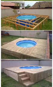 Wie Cool Ist Dieses Diyproject Wie Cool Ist Dieses Diyproject Wie Erstelle Ich Einen Gartenpool Holzbe Small Backyard Pools Backyard Pool Designs Diy Pool