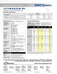 Cutting Speed Chart Victor Technologies