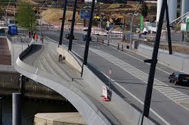 Baakenhafenbrucke Hamburg Hafencity Germany Landscape Structure Pedestrian Bridge Civil Engineering