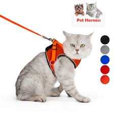 Senye Pet Cat Harness Escape Proof Small Cat And Dog Soft Mesh Vest Harnesses Adjustable Pet Harness With Leash Clip Reflective Strap Cat Walking