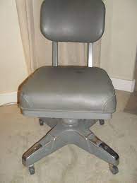 vintage industrial metal tanker office swivel secretary chair chair vintage mid century industrial machine