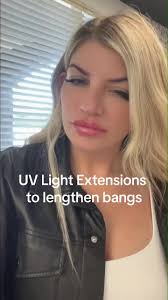 Trying out new v-light adhesvie today to lengthen my bangs. UV tool came  from amazon. #vlight #extensions #hairhack #hairtok #fypシ゚viral #fyp