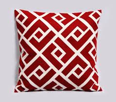 Love Red And White Accent Pillow Greek Key Neo By Pillowation On Etsy 42 00 Red Pillows Decorative Pillows White Pillow Covers