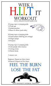 Hiit Workout Week 1 A Healthy Life For Me Hiit Workout Hiit Hitt Workout