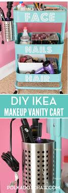 How To Create An Ikea Makeup Vanity Cart An Ikea Raskog Hack Diy Bedroom Storage Vanity Cart Ikea Raskog