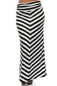 Black And White Striped Maxi Skirt Plus Size New Womens Stripe Black White Plus Size Maxi Skirt With Fold Over Waist Ebay Chevron Maxi Skirts Maxi Skirt Fashion