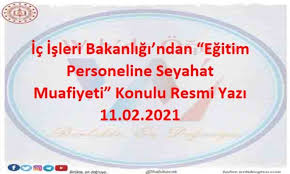 Bu tarih itibariyle mülki i̇dare amirleri ve diğer i̇çişleri personeli internet. Ic Isleri Bakanligi Ndan Egitim Personeline Seyahat Muafiyeti Konulu Resmi Yazi 11 02 2021 Web De Ogren Haber