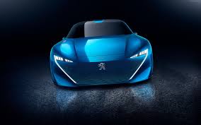 Blue Peugeot Concept Car Hd Wallpaper Wallpaper Flare