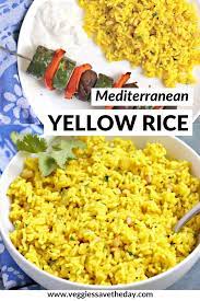 Mediterranean Yellow Rice Easy Rice Recipes Rice Side Dish Recipes Rice Side Dishes