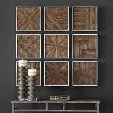 Uttermost Bryndle Rustic Wooden Squares Set Of Nine 04115 Bellacor In 2021 Square Wall Art Rustic Wood Walls Uttermost Wall Art