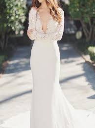 A mermaid bridal gown accentuates ones curves by having a fitted bodice and. Satin Mermaid Wedding Dress With Sleeves Off 66 Www Daralnahda Com