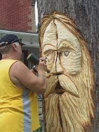 Tree Spirit Tree Wood Carvings Have A Tree Spirit In Your House Or Yard To Protect Your Home Tree Carving Wood Carving Faces Wood Sculpture