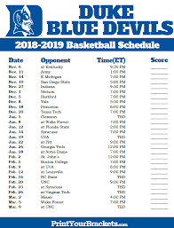 Roy williams' team plays 27 games, including 20 acc games. Search Results For Duke Basketball Schedule Printable Basketball Schedule Duke Basketball Kentucky Basketball Schedule