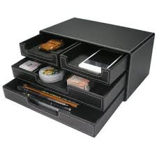 Custom mdf desk organizer set office home hotel stationery supplies leather storage wooden boxes desk file organizer. 3 Layer 4 Drawer Wood Leather Desk Set Filing Cabinet Storage Box Office Desktop Organizer File Drawer Document Container Sale Banggood Com