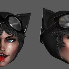 Feline Girl Head (CAT-004) [any Figurine Scale]