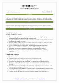 Financial consultant responsibilities, financial consultant skills. Financial Sales Consultant Resume Samples Qwikresume