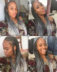Black And Gray Braids Fulani Braids In Grey Ombre Dakar Senegal Ig Onebougiehippie Black Beauties Braids Fulani Braids