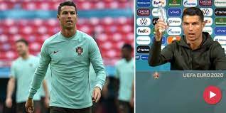 His snub led the championship's sponsor to lose billions in market value. Euro 2020 Cristiano Ronaldo Mit Anti Coca Cola Message
