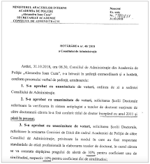 Referatul de sesizare a abaterii disciplinare. Urgia La Academia De PoliÈie 74 3 Dintre Tezele De Doctorat Verificate Sunt Suspecte De Plagiat I
