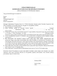 Contoh surat pernyataan kebenaran dokumen surat pernyataan. Surat Pernyataan Kebenaran Data Dan Keabsahan Dokumen Kumpulan Surat Penting
