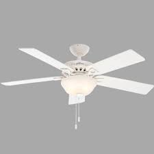 Hunter Astoria 52 In Indoor White Ceiling Fan With Light Kit 53059 The Home Depot White Ceiling Fan Ceiling Fan With Light Fan Light