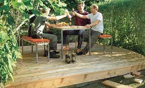 Das quadrat wird also abgesteckt und mit einer 5cm hohen sandschicht aufgefüllt. Holzterrasse Bauen Selbst De