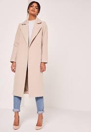 Shop boohoo australia's variety of long chic winter coats, waterfall fronts & wool coats in camel. Longline Faux Wool Duster Coat Nude From Missguided On 21 Buttons