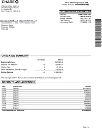 Chase Bank Statement Template Credit Card Statement Statement Template Bank Statement