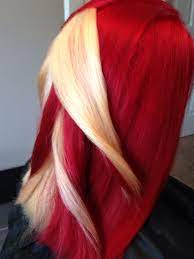 Pravana Red And Blond Cruella D Vil Style Red Blonde Hair Bright Red Hair Gorgeous Hair