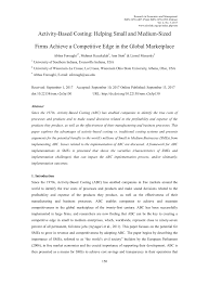 Not only is it extremely practical, but when designed well it can also become a center piece or talking. Pdf Activity Based Costing Helping Small And Medium Sized Firms Achieve A Competitive Edge In The Global Marketplace