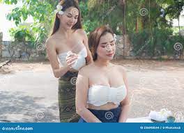 Two Asia Women Doing Spa Massage Together in Outdoor Stock Photo - Image of  resting, healthy: 236098544