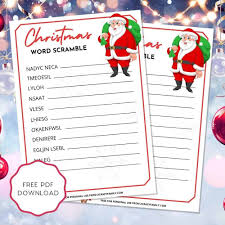 What words can i make with these letters? Christmas Word Scramble For Kids Free Printable