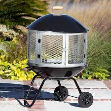 Backyard fire pits are a great addition to any outdoor living space. Outdoor Fire Pit For Wood Portable Covered Exceedgifts Com