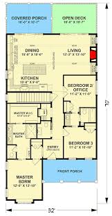 Open layouts make small homes feel larger, create excellent sightlines, and promote a modern sense of relaxation and casual living. Plan 765017twn Rectangular Beach Home Plan With Vaulted Dining And Living Room Beach House Floor Plans Beach Cottage House Plans Beach House Plans