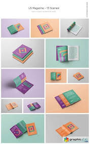 Magazine Mockups 52 Scenes Free Download Vector Stock Image Photoshop Icon In 2020 Magazine Mockup Holographic Print Mockup
