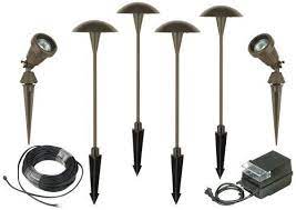 Six Light Mushroom And Spot Low Voltage Landscape Light Kit By Universal Lighting And Decor Landscape Lighting Kits Outdoor Lighting Kit Led Landscape Lighting