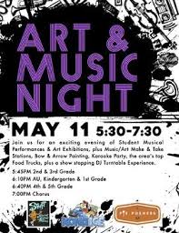 School Event Advertisement Posters Flyers Art Music Night Version 2 Art Music School Event Advertising Poster