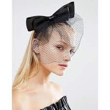 Asos Bow Veil Hair Fascinator 25 Liked On Polyvore Featuring Accessories Hair Accessories Black Hair F Fascinator Hairstyles Veil Hairstyles Fascinator