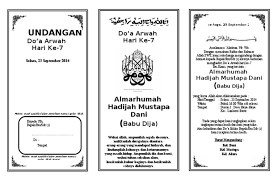 Doa iftitah adalah salah satu doa yang disunnahkan untuk dibaca saat sholat. Undangan Do A Arwah Pdf