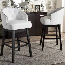 I assembled 8 chairs in less than 1 hour, great buy for the price!!❤️ it shipped really. Baxton Studio Avril White Faux Leather Upholstered 2 Piece Bar Stool Set 2pc 6598 Hd In 2020 Upholstered Bar Stools Bar Stools Home Decor