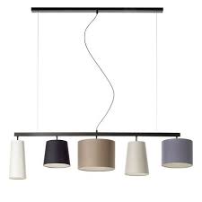 Deckenleuchte Funf Baumwollschirme Metallhalterung Schirme Austauschbar Deckenleuchten Beleuchtung Living Lampen Esszimmer Esszimmerlampe Beleuchtung