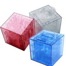 Once it reaches the end, depress the lever and the puzzle box will open! Home Kitchen Money Maze Coin Bank 3d Puzzle Box Gift Holder Prize Storage Money Boxes